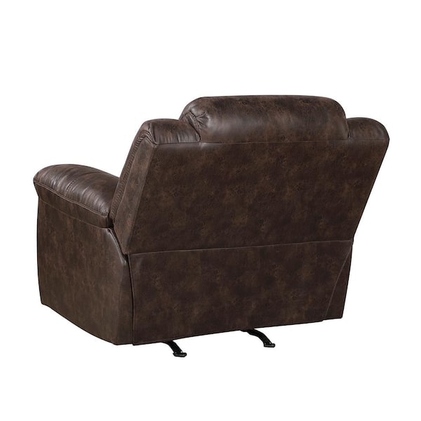 Lazzara Calla Dark Brown Microfiber Rocker Recliner 8538DB-1 - The