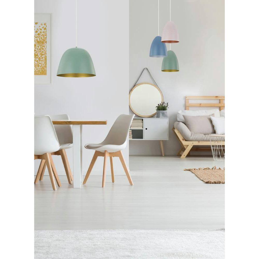 Sarabia Mini Bowl Pendant in Pastel Dark Blue & Silver