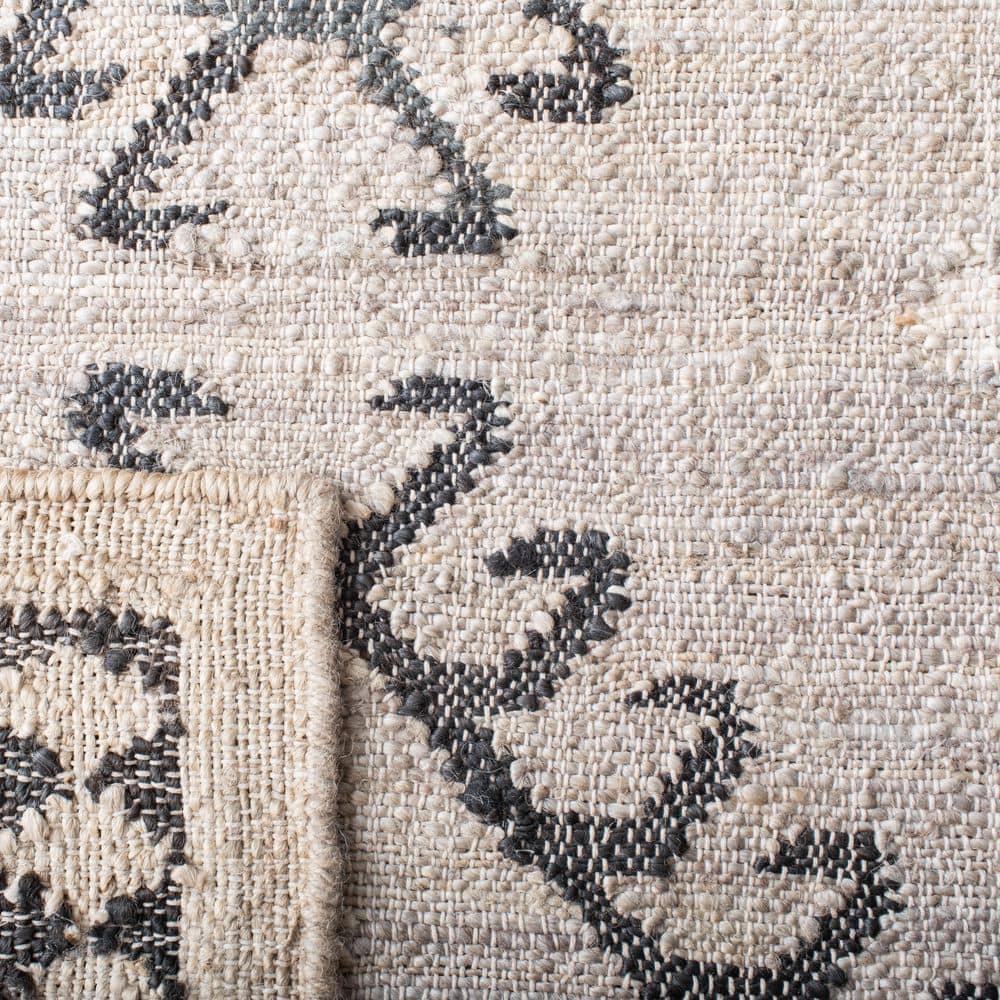 Artisan Gray Jute 84" Square Flatweave Area Rug