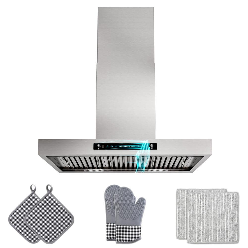 36 in. 600 CFM Ducted Wall Mount Downdraft System in Stainless 4-Speed, Touch and Gesture Control with Remote price history on PriceWatchPro