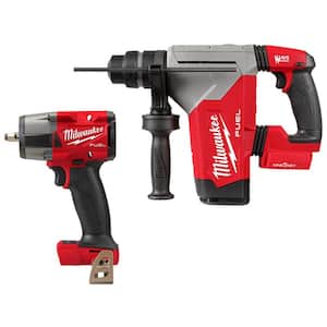 M18 FUEL 18V Lithium-Ion Brushless Cordless 1-1/8 in. SDS-Plus Rotary Hammer with 3/8 in. Impact Wrench