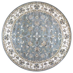 Liberty Multi-Colored 8 ft. Round Medallion Wool Area Rug