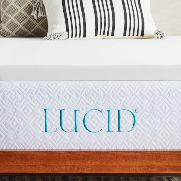 LUCID 2 in. California King Polyurethane Mattress Topper