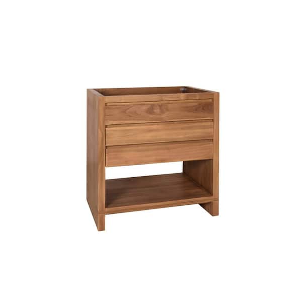 Kai 30 in. Bath Vanity Cabinet without Top in Natural Teak