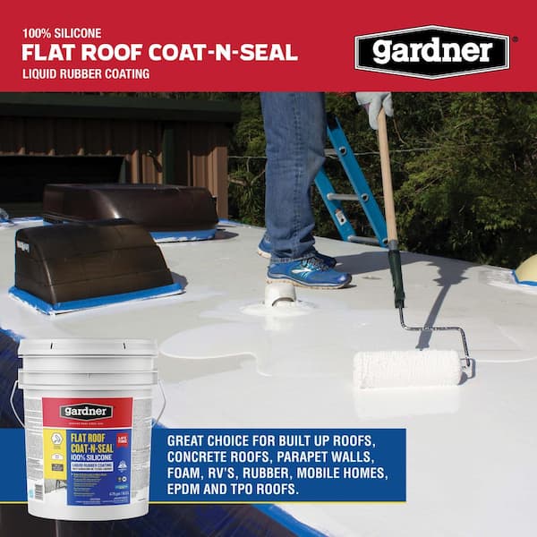 Liquid Rubber RV Roof Coating 1-Gallon Waterproof Elastomeric Roof Sealant  in the Roof Sealants department at