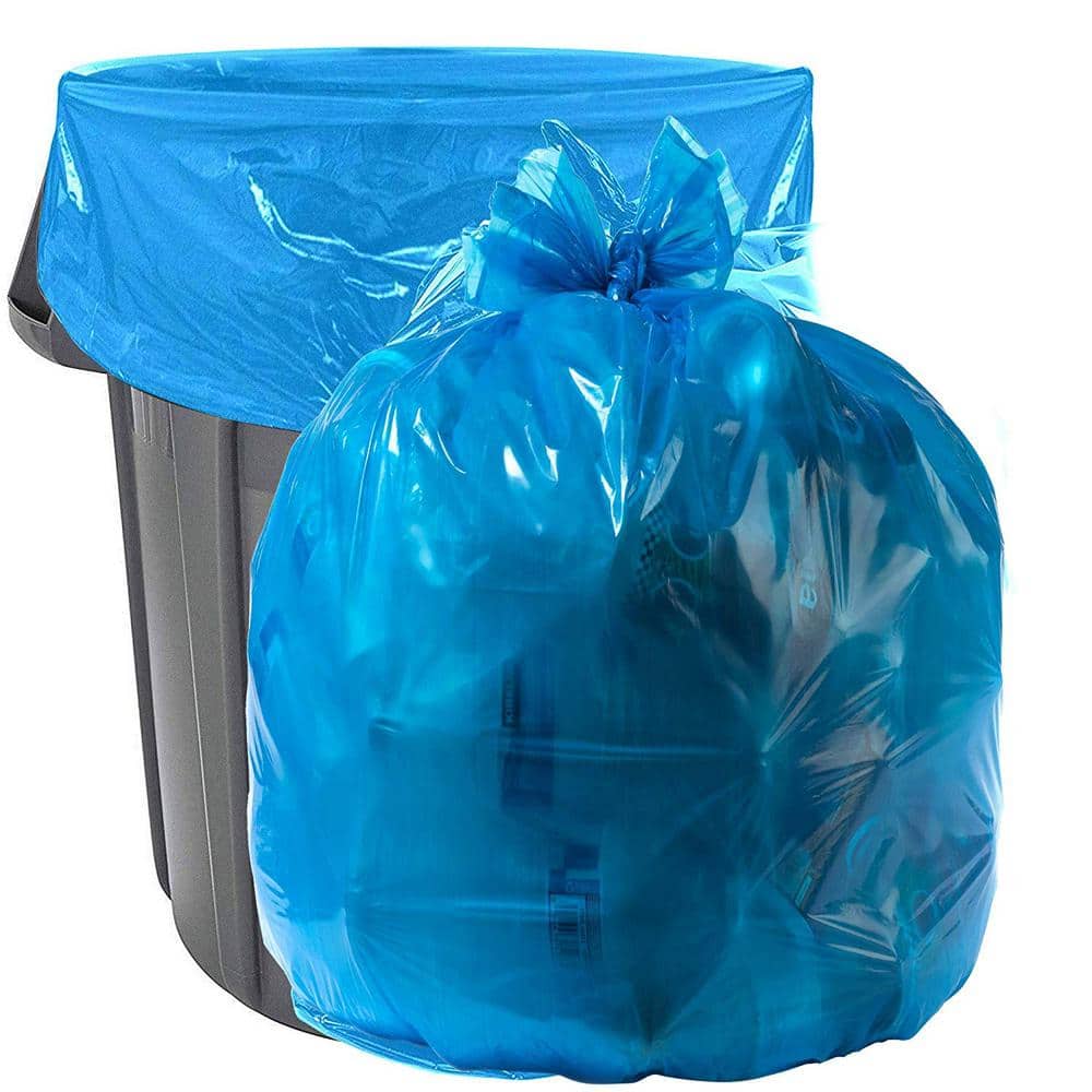 Dropship Pack Of 200 Blue Polyethylene Trash Bags 40 X 48. HDPE 60-80  Gallon Garbage