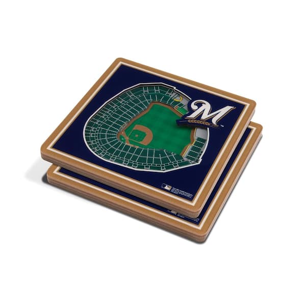 MLB Milwaukee Brewers 3D StadiumViews Coasters