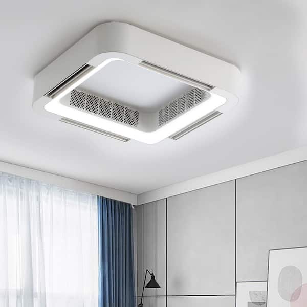 Sofucor 23 in. Indoor White Flush Mount Modern Ceiling Fans with