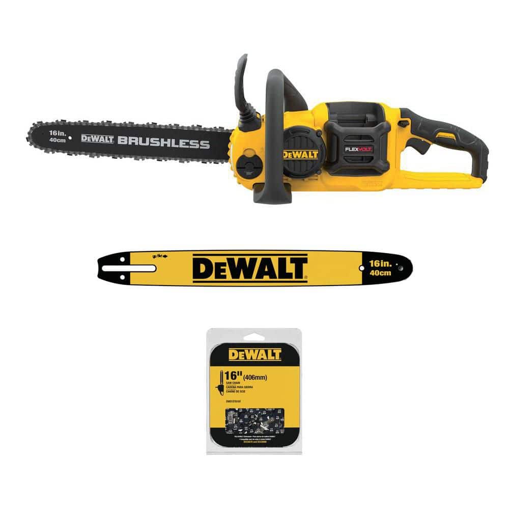 FLEXVOLT 60V MAX 16in. Brushless Cordless Battery Powered Chainsaw (Tool Only) with 16 in. 56 Link Chainsaw Chain & Bar price history on PriceWatchPro