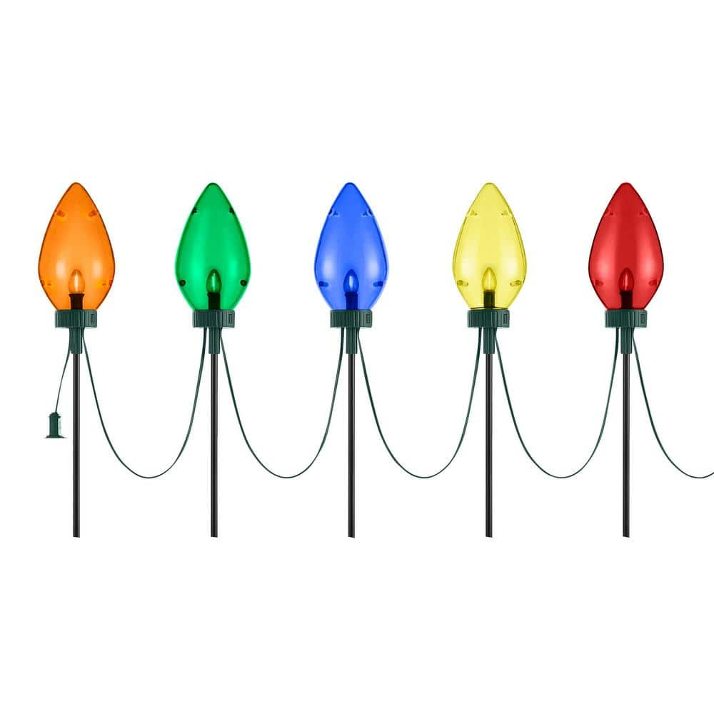 20 in multi color giant c7 christmas pathway lights