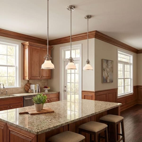 Quoizel Grant 1-Light Brushed Nickel Mini Pendant GRT1508BN - The