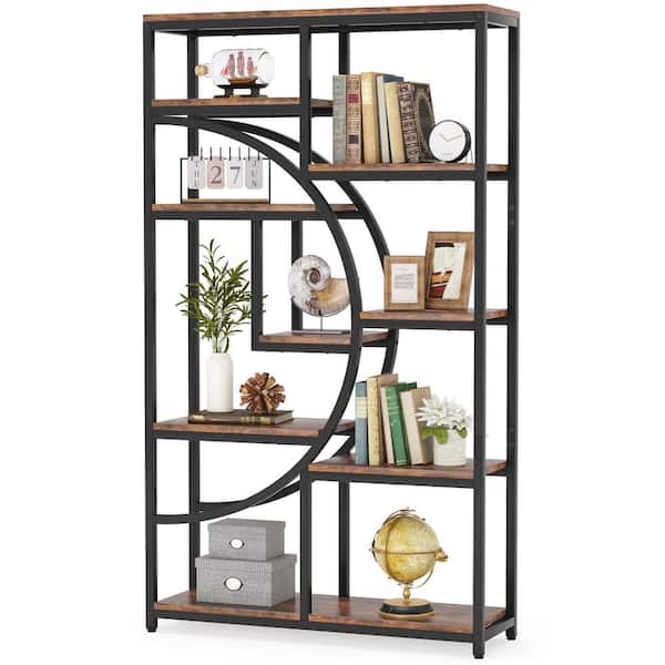 https://images.thdstatic.com/productImages/f9997034-1922-4188-ae98-50efc9e74f9f/svn/rustic-brown-tribesigns-bookcases-bookshelves-tjhd-qp-0623-64_600.jpg