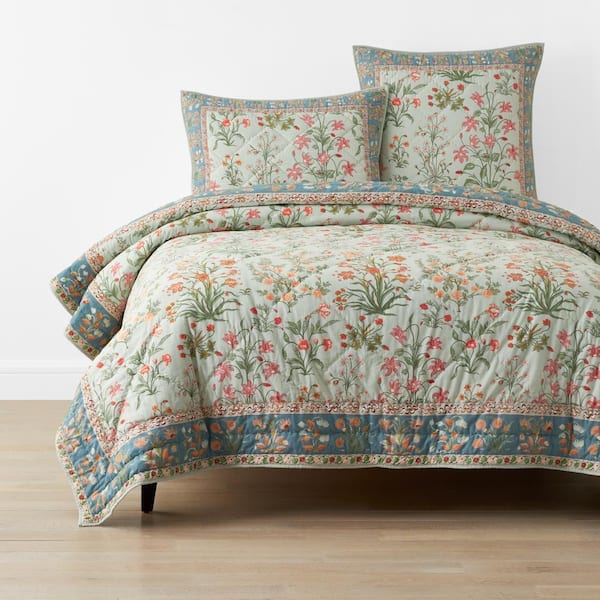 Company Cotton Myesha Green Multi King Cotton Quilt