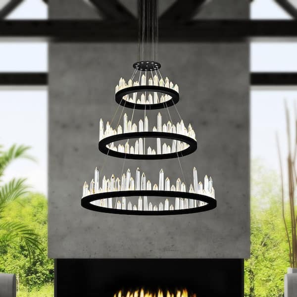 Juliette LED Chandelier With Black Finish