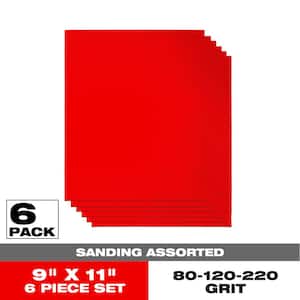 3M Professional Grade Sandpaper – 9x11 Inch, 120 Grit, Non-Slip Grip Backing, 20-Sheet Pack