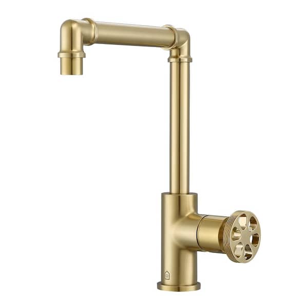 Ancona Urban Single Hole 2-Handle Bathroom Faucet in Brushed Champagne Gold