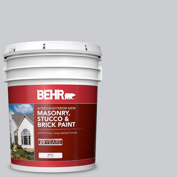 BEHR 5 gal. #N500-2 Loft Space Satin Interior/Exterior Masonry, Stucco and Brick Paint