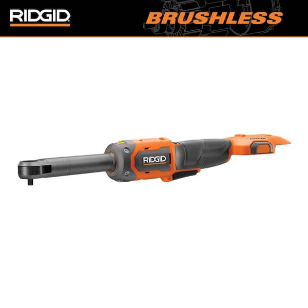 RIDGID 18V Brushless Cordless 1/4 in. Extended Reach Ratchet (Tool Only)