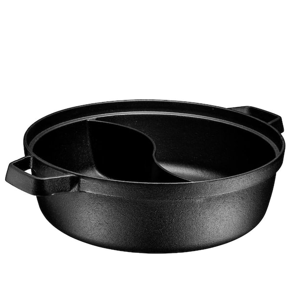 Bruntmor Black Enameled Dutch Oven Pot Set Of 2