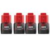 Milwaukee M12 12-Volt 1.5 Ah Lithium-Ion Compact Battery Pack (4-Pack) 48-11-2411-48-11-2411