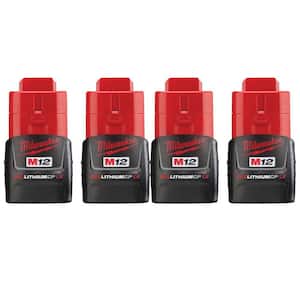 M12 12-Volt 1.5 Ah Lithium-Ion Compact Battery Pack (4-Pack)