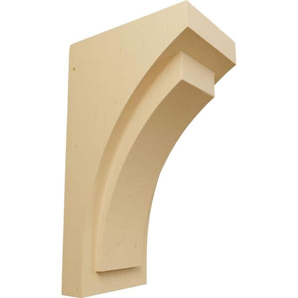 Ekena Millwork 4 in. x 10 in. x 5-3/4 in. Alder Medium Felix Wood Corbel