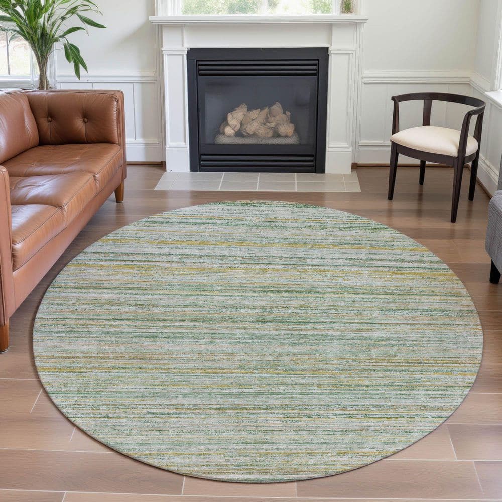 Mayfield Premium Machine Washable Abstract AMF1239 Mint 8 ft. x 8 ft. Round Rug price history on PriceWatchPro