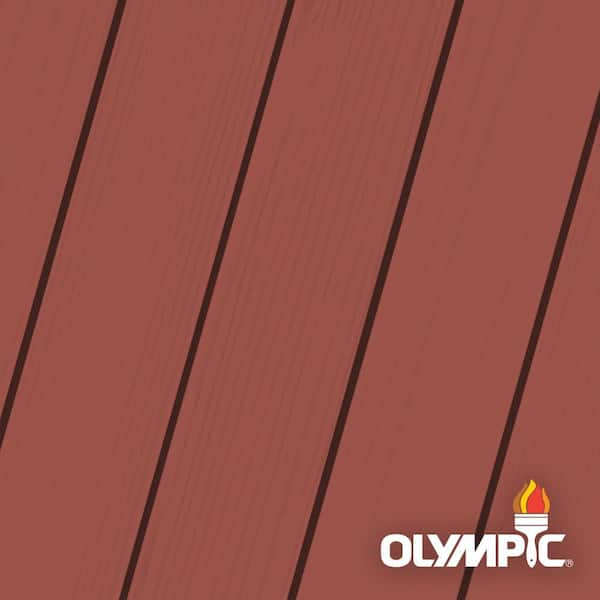 Olympic Maximum 1-qt. Spiced Red Solid Color Exterior Stain and Sealant in One Low VOC