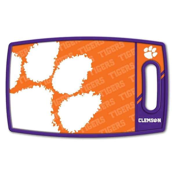 NCAA Clemson Tigers Logo Series Cutting Board 9in x 0.5in- Rectangle- Manufactured Wood and polypropylene