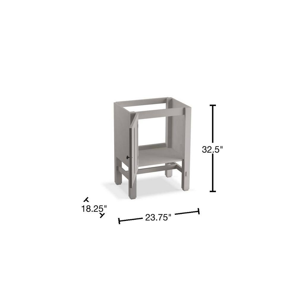 Tresham Elegance 24" Freestanding Bathroom Vanity Base in Mohair Gray