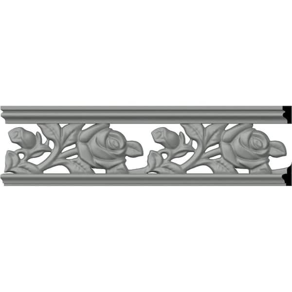 Ekena Millwork SAMPLE - 3/8 in. x 12 in. x 2-3/4 in. Polyurethane Hillsborough Pierced Panel Moulding