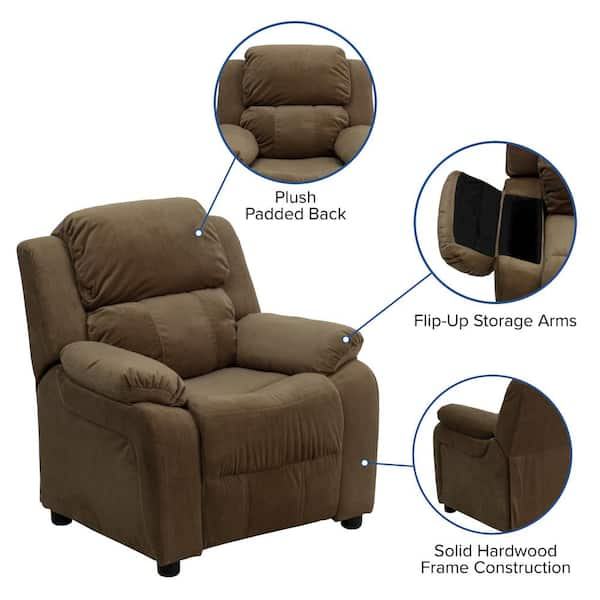 childrens brown recliner