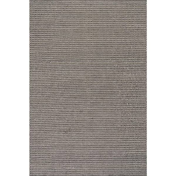 Carmeon Hamilton x Rugs Tula Textured Stripe Handwoven Black 6 ft. x 9 ft. Indoor Area Rug