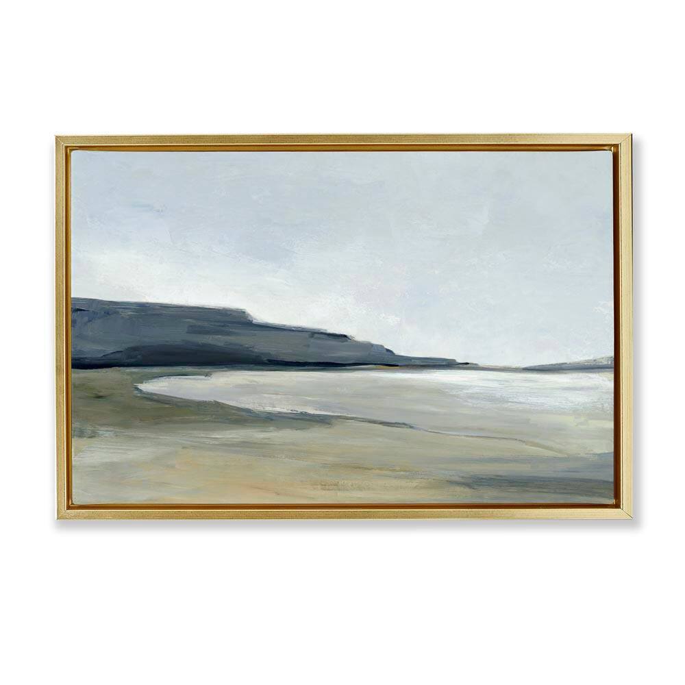 Muted Coastline Cliff by Hannah Dawson Gold Floater Frame Nature Graphic Art Print 17 in. x 25 in. price history on PriceWatchPro