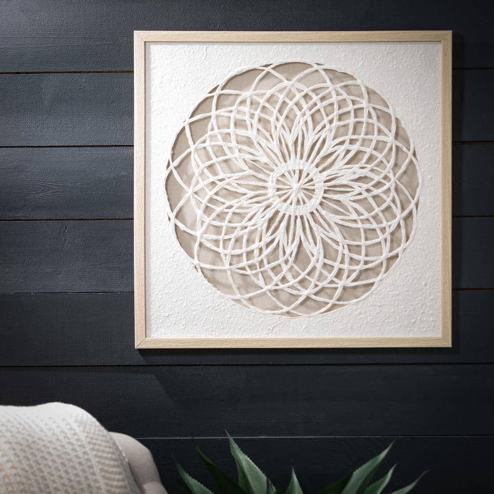 Handmade Rice Paper Mandala Abstract Art Print Set
