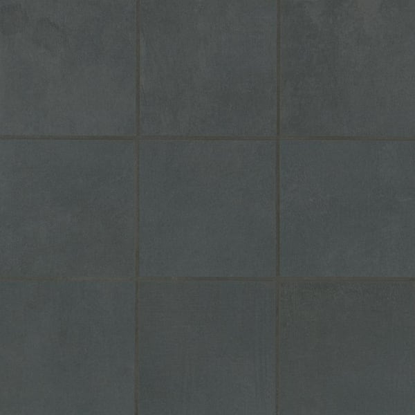 Bedrosians Wave Coal 4 in. x 4 in. Geometric Honed Porcelain Mosaic Tile (5.0 sq.ft./case)