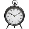 Afoxsos Vintage Black Table Clock on Stand, Decorative Desk and Shelf ...