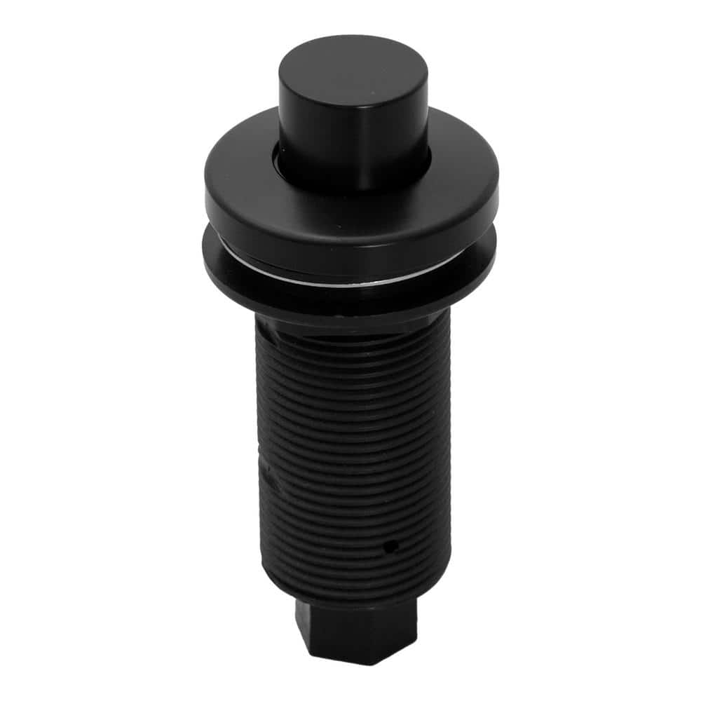 Garbage Disposal Air Switch with Air Hose - Solid Brass Button, Matte Black