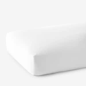 Company Cotton Wrinkle-Free Sateen White Sateen King Fitted Sheet