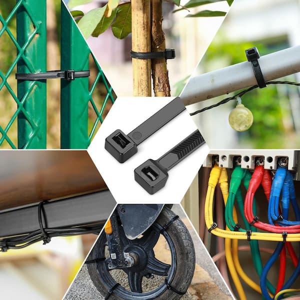 SEKUREON 18 in. Zip Ties Double Sided Toothed 100 lbs. Tensile