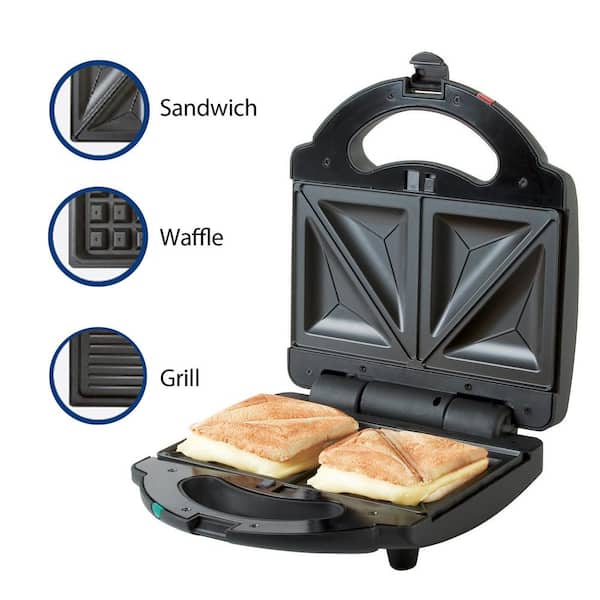 Multifunctional Waffle Maker 6 in 1 Toastie Maker, Quick Breakfast  Multifunctional Iron Machine, Removable Nonstick Plates Premium Baking Pan,  for