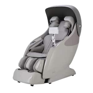 X-Rest Series Taupe Faux Leather Reclining 4D Massage Chair Tension Detection, Smart Voice Control, Realistic Hand Nodes