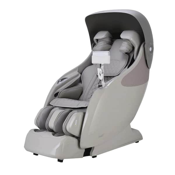 TITAN X-Rest Series Taupe Faux Leather Reclining 4D Massage Chair Tension Detection, Smart Voice Control, Realistic Hand Nodes