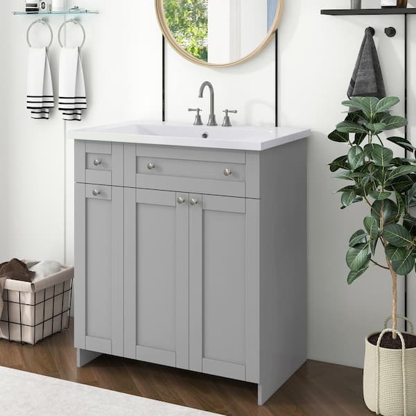 Bathroom Under Sink Cabinet Vanity Unit w/ Adjustable Storage