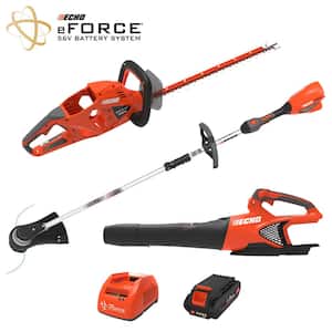 eFORCE 56V Cordless Battery String Trimmer, Blower, and Hedge Trimmer Combo Kit with 2.5Ah Battery and Charger (3-Tool)
