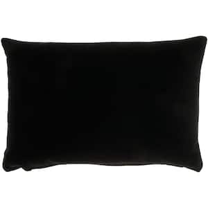 Lifestyles Black 20 in. x 14 in. Rectangle Throw Pillow