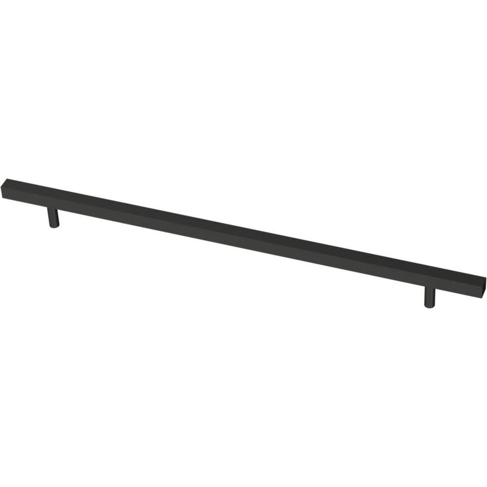 Liberty Square Bar 12 in. (305 mm) Matte Black Pull (12Pack