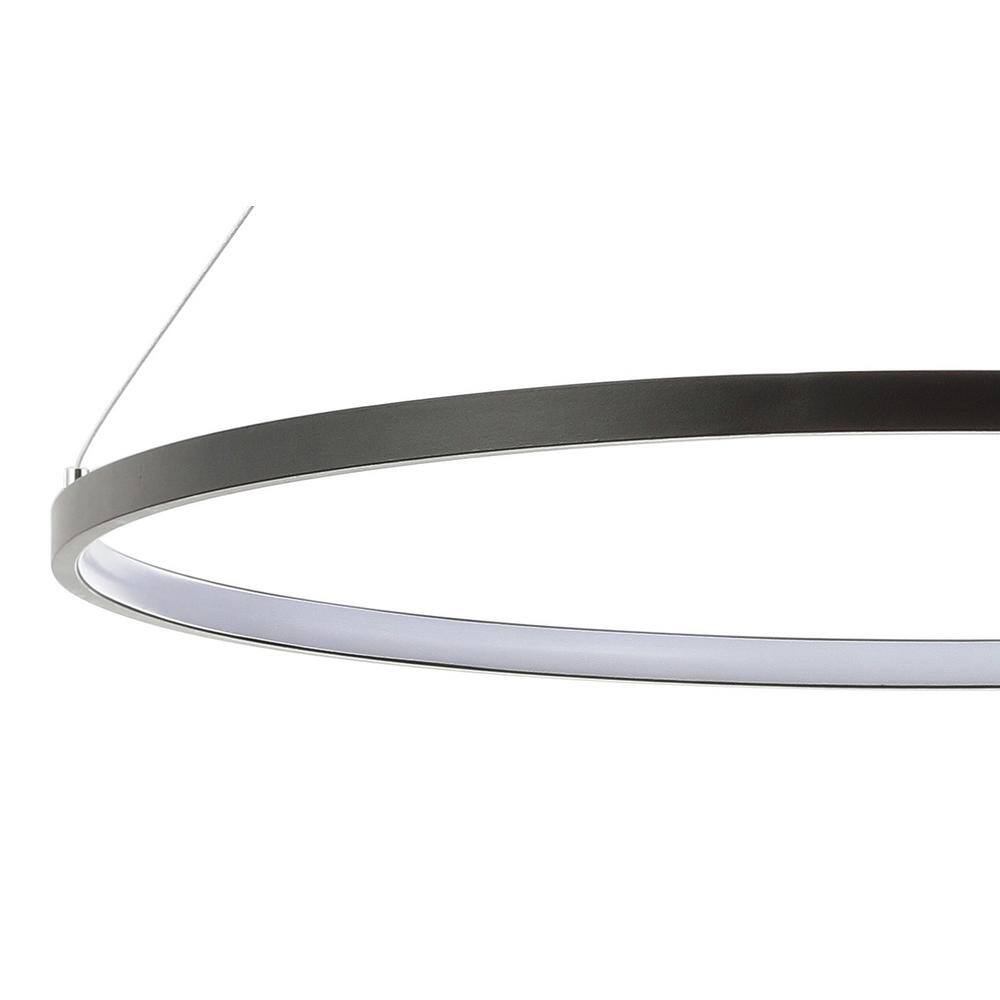 Brice Matte Black 23.75" Integrated LED Modern Drum Pendant