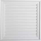 24 in. x 24 in. Square Primed PolyUrethane Paintable Gable Louver Vent Non-Functional