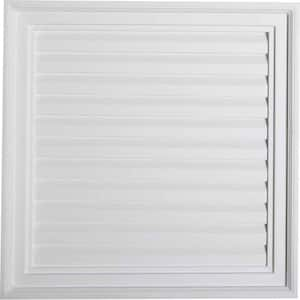 24 in. x 24 in. Square Primed PolyUrethane Paintable Gable Louver Vent Non-Functional